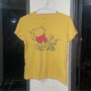 Disney Yellow T-Shirt with Pooh and Piglet Size XS